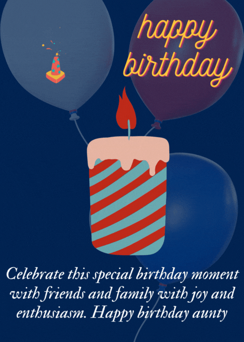 Happy birthday gif wishes for your aunt - wishesgif.com